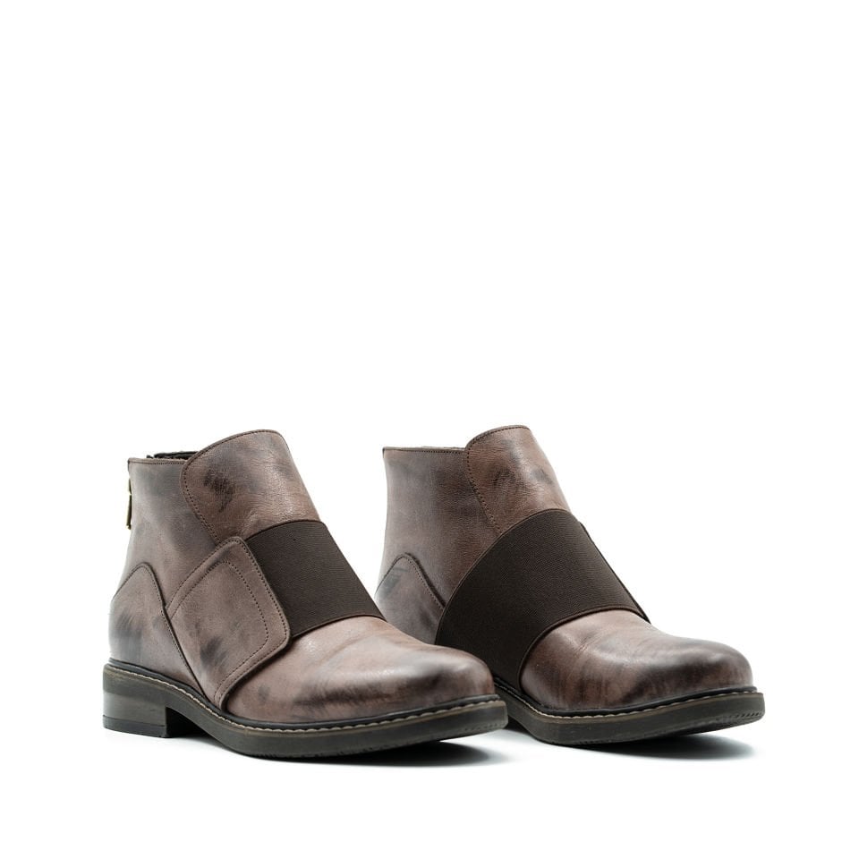 HAKİKİ DERİ KAHVE BAYAN BOT OUTLET