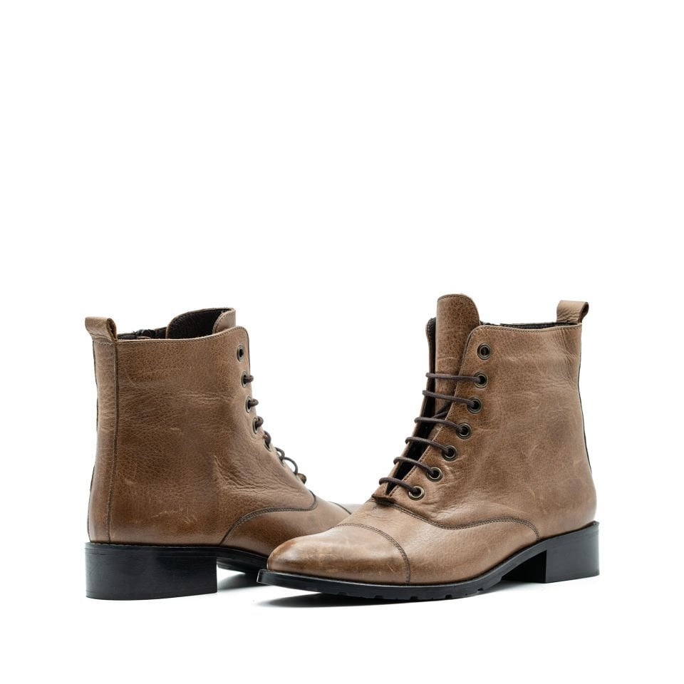 HAKİKİ DERİ TABA BAYAN BOT OUTLET