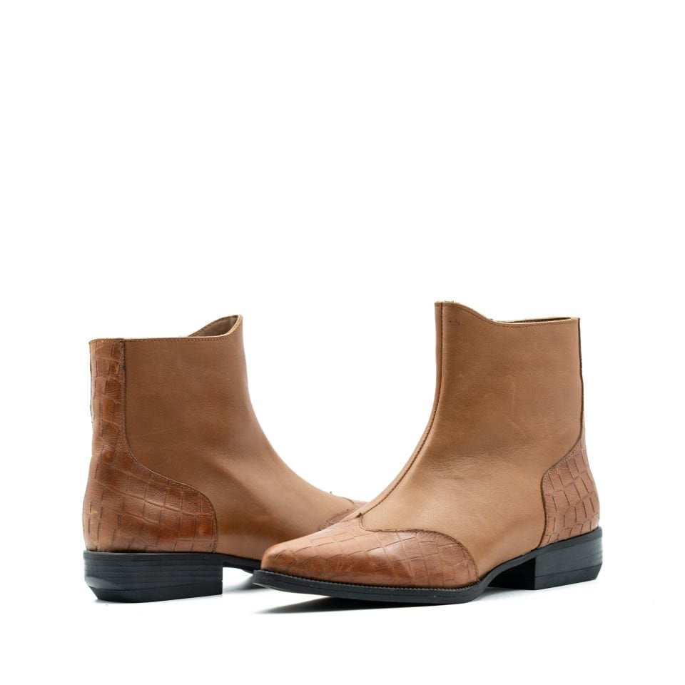 HAKİKİ DERİ TABA BAYAN BOT OUTLET