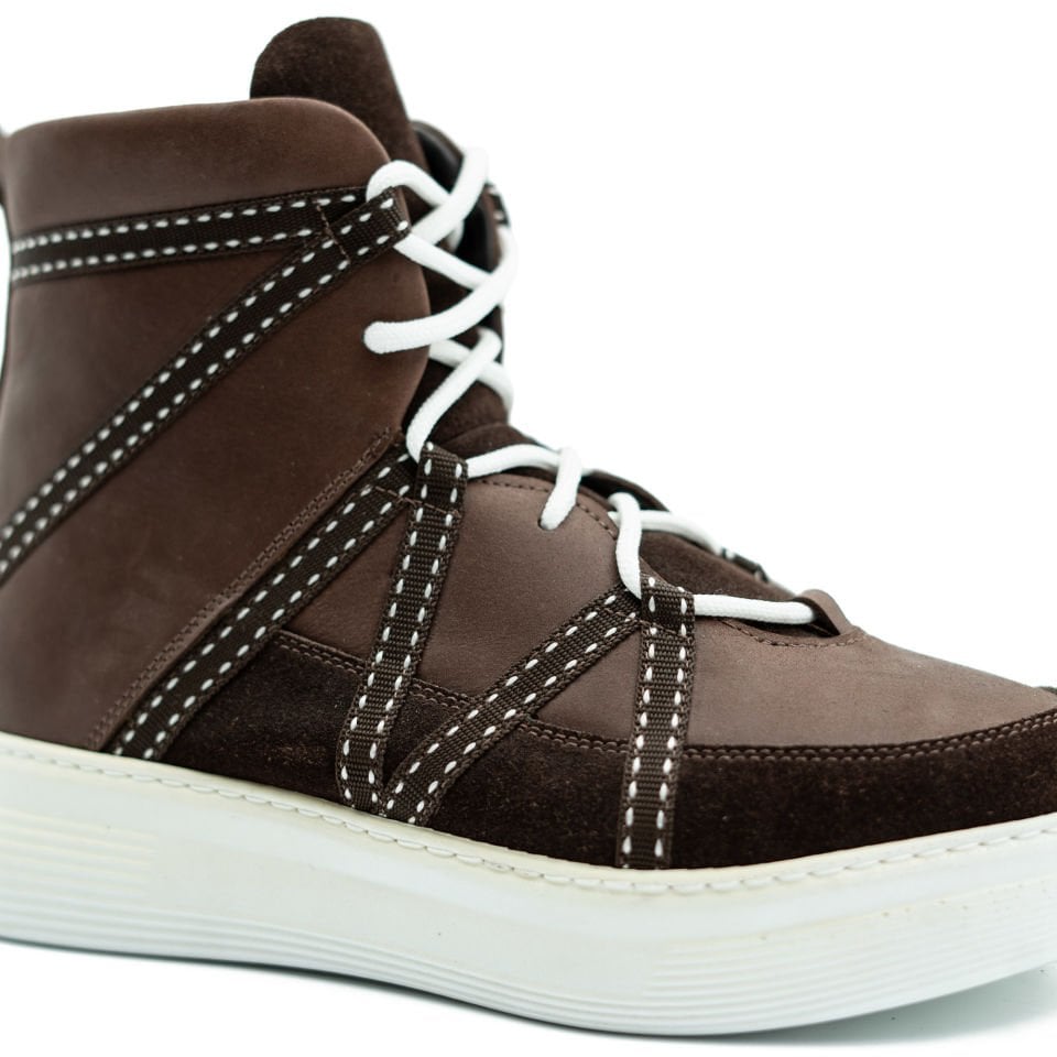 HAKİKİ DERİ KAHVE BAYAN BOT OUTLET